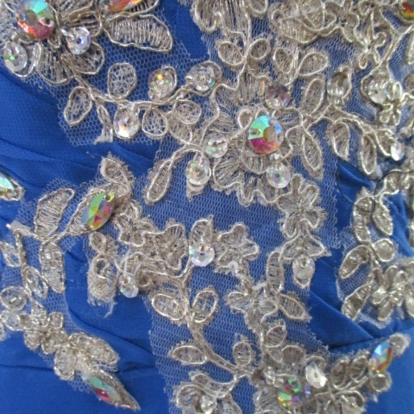 - NWT Prom Pageant Formal One Shoulder Dress Gown - Picture 4 of 8